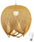 Creative Weaving Bambus Pendelleuchte Bambus Lampenschirm Deckenleuchte Kronleuchter Deckenleuchte für Esszimmer, Restaurant, Schlafzimmer, Café, Bar, L