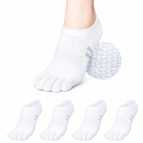 soxsense Cushion No Show Toe Socks For Women Five Finger Socks Low Cut