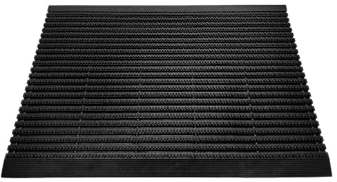 HPFloor Gummi Türmatte mit Anlaufkante Gummimatte Fussmatte für Außen Outdoor Fußabtreter - Schmutzfangmatte - Fußabstreifer - Wetterfeste Allzweckmatte (60 x 90 cm)