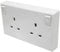 Single to Double Socket Converter (1 to 2 Gang)
