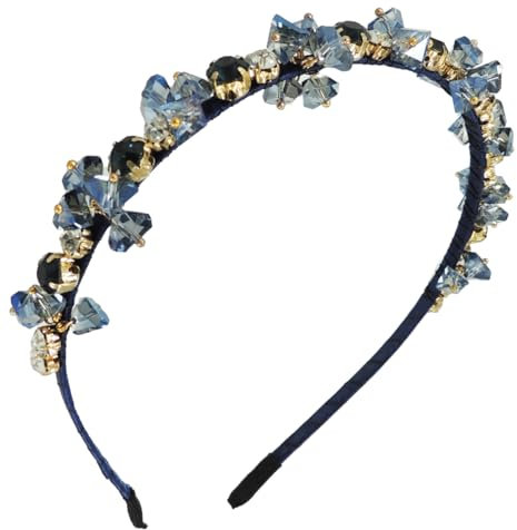 scicent Haarreif Glitzernde Kristall-Stirnband Vintage Strass Haarbänder Modische Dünne Haarband Barock Rutschfeste Haarreifen Party Geburtstag Haarschmuck für Frauen und Mädchen - 28912