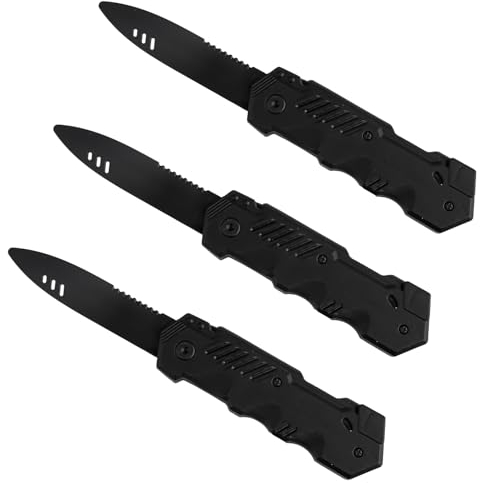 Luckious 3 Pieces Retractable Plastic Blade Toys, Disappearing Dagger Knife Prank Props, Fake Knife Prank Magic Props, Suitable for Children Adult April Fool's Day Party Gifts