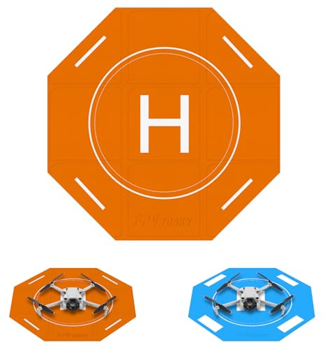 FPVtosky Drohnen-Landeplatz, Achteckig, Reflektierend, Faltbar, Tragbar, Wasserdicht, 52 cm, Hubschrauber-Landeplatz für DJI Flip/NEO/Mini 4K/4 Pro/Avata/Air 3S/3/2 SE Zubehör