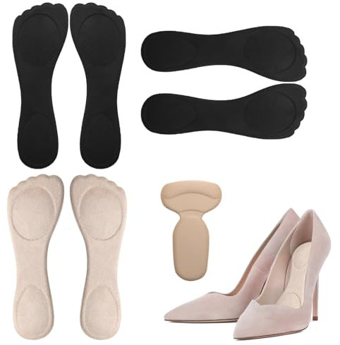 3 PCS Dämpfungseinlagen Einlegesohlen für High Heels Selbstklebende Weiche Schuheinlagen Komfort Einlagen für Schuhe Rutschfeste Ersatz Schuheinlagen Universall für Damen Herren Pumps T-Fersenaufnäher