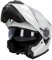 Casco Moto Modular Curve Krypton Blanco Brillante, Material ABS, Visor Solar Ahumado, Cierre Micrométrico, Adultos, Hombre y Mujer, ECE 22.06 (M)