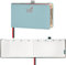 BEZEND Taschenkalender 2025 Klein Querformat 9 x 16,5 cm - Kalender 2025 Buchkalender Vertikal 1 Woche 2 Seiten - Terminplaner 2025 Wochenplaner mit Rose Gold Papierkante - Aquamarin