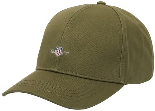 GANT Unisex HIGH Shield Cotton Twill Cap, Moss Green, Standard