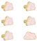 MOROBOR Decorative Pink Cloud Kitchen Cabinet Knobs, 6 Pack Creative Dresser Drawer Pulls Furniture Cupboard Door Pull Handles Single Hole Zinc Alloy Knobs Furniture Accessories