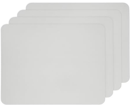 Ehrenkind® Platzset Kinder – Made in Germany Abwaschbares Tischset aus 100% PE, Eva-PP-Film, rutschfest und BPA-frei – Perfekte Tischunterlage für Mahlzeiten | 54x42 cm | 4-er Set | Hellgrau