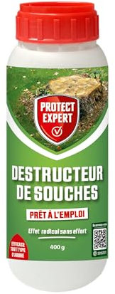 PROTECT EXPERT Déstructeur De Souche - 400g - Poudre A Epandre - Action Rapide - Fabriqué en France PRODSO400