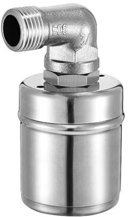 304 Edelstahl Automatisches Schwimmerventil 1/2 3/4 1 Zoll Edelstahl schwimmender Kugelhahn Schwimmer for Wassertank Automatischer Wasserstandsregler for Tank-Heimwerker(1/2,Side Water Inlet)