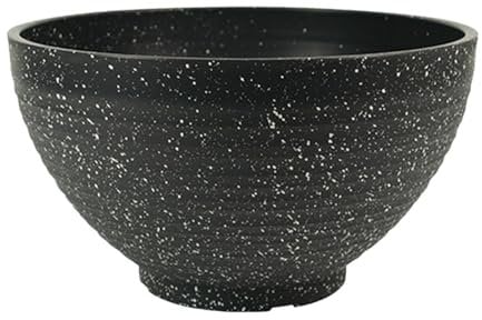 MagiDeal Gartenschale, Pflanzgefäß, schwimmender Blumentopf, Tafelaufsatz, einzigartiger Bonsai, Hydrokultur-Pflanztopf, Seerosen-Blumentopf für den Balkon, mit Spitze Dunkelgrau, 30cm