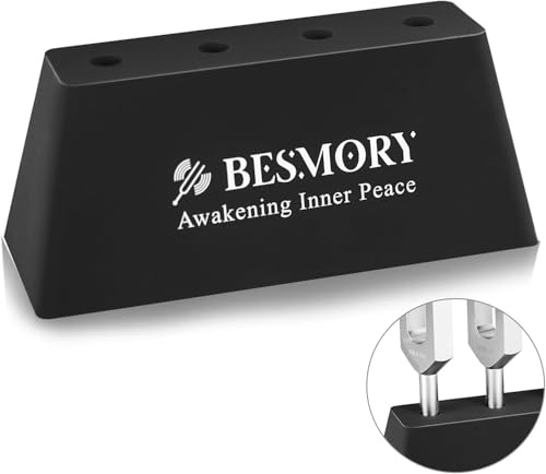 Tuning Fork Activator & Stand 2 In1 - Steady Base, Minimal Noise, Continuous Tone, Compatible with Various Tuning Forks for Healing/Chakra Instrument Maintenance/Yoga & Meditation Accessories (black)