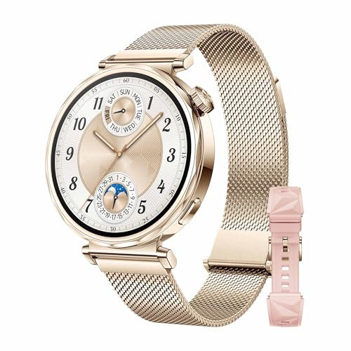 HUAWEI Watch GT 5 41mm Or + EasyFit 3 Bracelet en Fluoroélastomère Rose Cristal