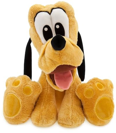 Disney Store Official - Pluto - Big Feet Kuscheltier - 22 cm/9 - Knuddeliger Kuscheltierhund - Ab der Geburt geeignet