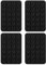 Rixotix 4-Pack Silicone Suction Phone Mount - Non-Slip Fidget Mirror Holder for Selfies (Black)
