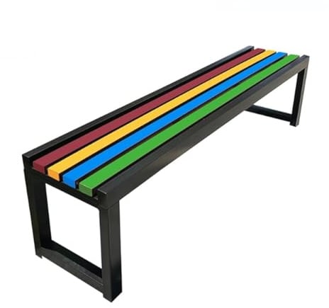 Gartenbank Sitzbank Wetterfest 2-Sitzer Parkbank in Holz-Kunststoff Balkonbank für Garten Terrasse Balkon bis 400 kg belastbar UV-beständig(Black,120cm)