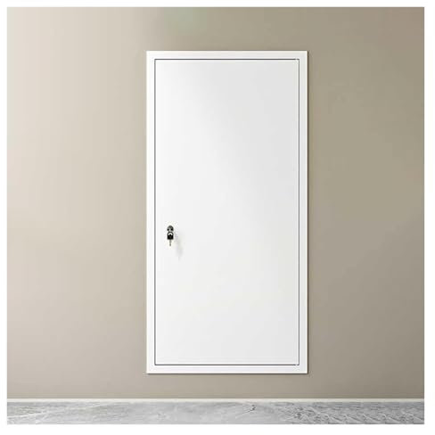 Porte D'accès Métallique avec Clés, Panneau D'accès Blanc for Climatiseur Extérieur, Panneau D'accès Isolant for Cloison Sèche, Porte Dissimulée for Grenier(30x30cm/12x12in)