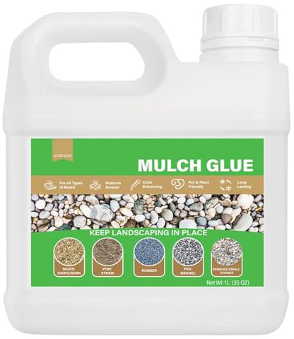 REALOKMAN Langlebiger Epoxid-Mulchkleber for Die Landschaftsgestaltung, Steinkleber for Die Landschaftsgestaltung Im Freien, Schnelltrocknender Kiesbinder for Steine und Kleine Kieselsteine(1000ml)
