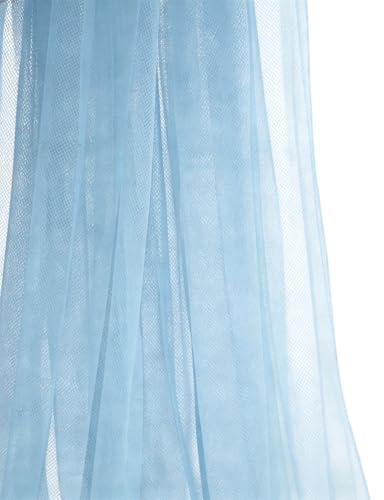 Tüll Tüllstoff Organza Stoffe Meterware, Blau, 5 m x 160 cm | für DIY Hochzeitsdekoration, Tischdeko, Party Torbogen, Brautschleier