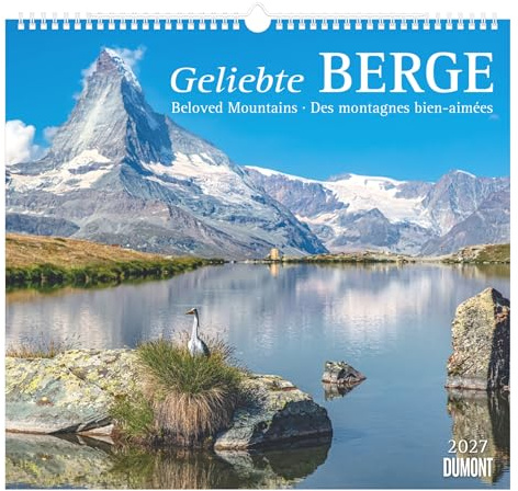 Geliebte Berge 2027: Wandkalender 38x35,5 cm mit 12 Bergpanoramen und 3-sprachigem Kalendarium