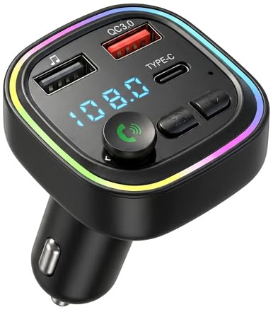 Bluetooth Car Adapter FM Transmitter PD 30W Fast Charging, QC3.0 USB C | Wireless Music and Hands Free Calling; relevant for bluetooth car adapter. Practical product details for everyday use