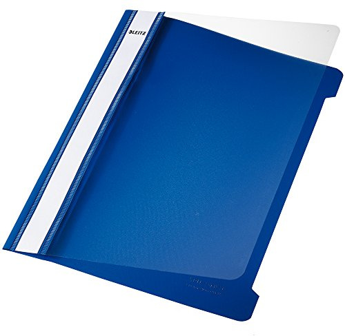 Leitz 41970035 – Aktendeckel, Blau, Transparent, PVC, A5, Porträt)