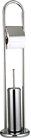 Maurer 5421180 – Toilettenpapierhalter und Toilettenbürste Boden-Edelstahl