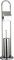 MAURER 5421180-porta Floor Roll Toilet Paper Holder and Toilet Brush Holder, Stainless Steel