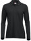 Ladies Classic Pure Cotton Long Sleeve Polo Shirt. Modern fit, 11 Vibrant Colours, XS-2XL (L, Black)