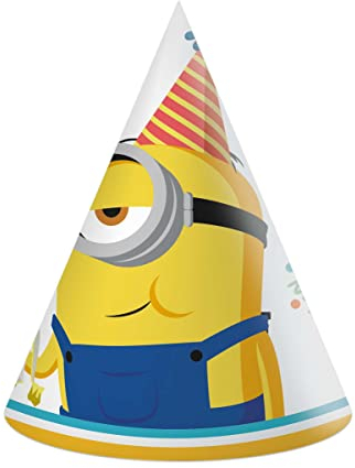 Procos - Party-Hüte Minions Rise of Kru aus FSC-Papier, 6 Stück, gelb, PR92140