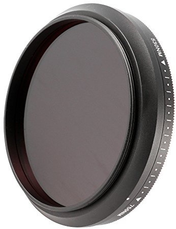 Hersmay Filtre infrarouge réglable 58 mm, 530 nm à 750 nm, 650 nm, 680 nm, 720 nm, filtre d'appareil photo en verre optique et métal