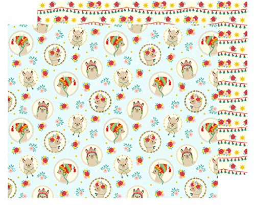 Ursus 11534603 - Fotokarton, Lama, DIN A4, 300 g/qm, 10 Blatt, beidseitig bedruckt, Vorder- und Rückseite in verschiedenen Motiven, aus Frischzellulose, Motiv 3, ideal für kreatives Basteln