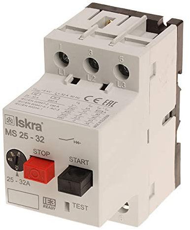 Motorschutzschalter ISKRA MS25 - Modelle 0.1 bis 32A, Überlast- und Kurzschlussschutz, Phasenausfallempfindlichkeit, für AC-Elektromotoren | 25-32 A | Art.Nr.: 4073.5114