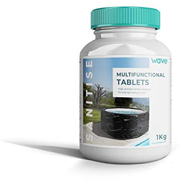 Wave Hot Tub Chemicals | Multifunctional Chlorine Tablets | All-in-One Water Sanitizer & Algae Control for Cleaner, Healthier Spas | 1KG