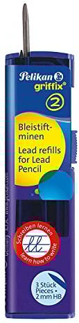 Pelikan B1R Griffix Refills Bleistiftminen Packung mit 3 Minen, Breite, 2 mm (4)