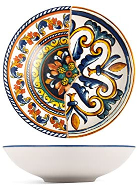 PENGO 6620202 Plato hondo Positano, Stoneware Decorado, 20 cm