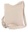 modamoda de T221 Damen Leder Umhängetasche Schultertasche Medium handmade in Italy, Farbe:Creme