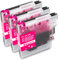 ESMONLINE 3 kompatible Druckerpatrone ersetzt Brother LC-980 LC-985 LC-1100 DCP-J 515 MFC-J 220 MFC-J 265 MFC-J 410 MFC-J 415 (Magenta)