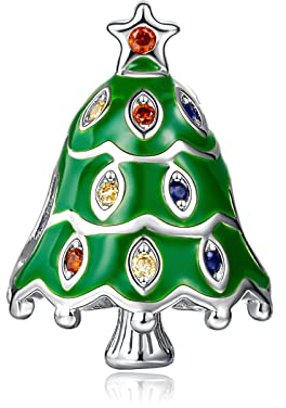 Annmors Christmas tree Charm 925 Sterling Silber Charms Schmuck für Europa Halsketten Schmuck Geschenk für Frau Tochter