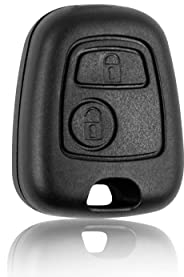 FINTERRY Autoschlüssel Schlüssel Gehäuse kompatibel mit Peugeot 106 107 206 207 306 307 406 407 Citroen C1 C2 C4 C5 Berlingo Xsara - 2 Tasten Schlüsselhülle (9.5x2.5mm)