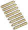 sourcing map Lot de 8 boulons de suspension M10 x 60 mm, vis à double filetage pour meubles en bois