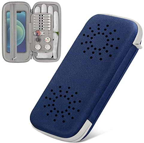 douper Golf Accessories Holder, Gloves Case with Soft Shaper Divider and Airflow Holes, Hard Organizer with Storage Slots for Phone Tees Divot Tools Ball Markers, Gift for Men Women Golfers