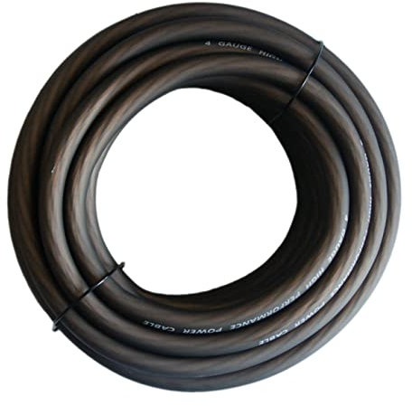 RD 4 Gauge AWG CCA Rock Direct Power Ground Wire Cable Battery Cable Wire, Home Speaker Stereo System, Automotive Use (25ft Black)