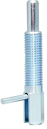 Rastbolzen Aus Stahl mit Hebel Grobgewinde, Verzinkter Stahl, M16