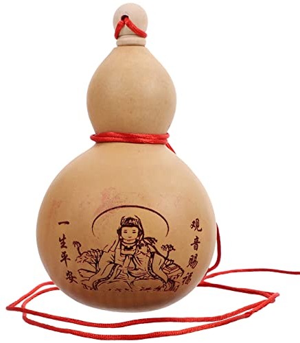 YARNOW Gourde D Eau Potable Gourde Feng Shui D' Eau de Gourde de Vin de Gourde Traditionnelle Gourde à Portable pour Usage Extérieur Intérieur Motif Aléatoire D Eau Gourde Japonaise