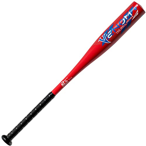 Franklin Sports Kinder-Baseball + Teeballschl ger Venom Youth Aluminiumschl ger USA zertifiziert Jungen + M dchen Tee Ball Schl ger Junior Metallschl ger 66 cm / 368 g Rot
