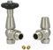 Hot Flow | Jordan Angled Thermostatic Radiator Valve 10mm Compression (Satin Nickel)