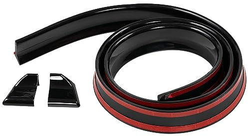 AUTOXBERT Universal Gloss Black Car Rear Wing Lip Spoiler Tail Trunk Boot Roof Trim Sticker 1.5M,Car Rear Wing Lip Spoiler Splitter Tail Trunk Roof Trim Kit.