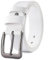 HYCOPROT Cintura Uomo Pelle Classico Cinture 38mm Larghezza con Fibbia in Metallo,Regolabile e Accorciabile,Nero e Marrone (125cm(lunghezza totale 140cm), Bianco)